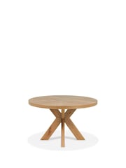 Bentley Designs Rustic Oak Ellipse Round Table Wooden Legs - Image 5 of 5