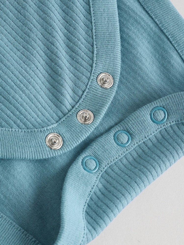 Blue Baby Short Sleeve Bodysuits 5 Pack - Image 12 of 12