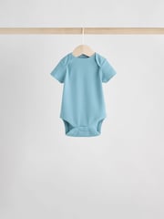 Blue Baby Short Sleeve Bodysuits 5 Pack - Image 4 of 12