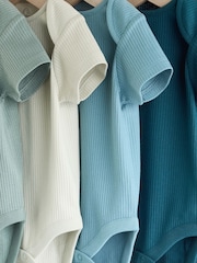 Blue Baby Short Sleeve Bodysuits 5 Pack - Image 9 of 12