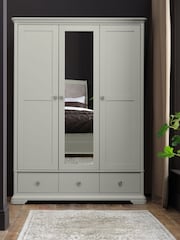 Bentley Designs Blue Grey Alora Triple Wardrobe - Image 1 of 6