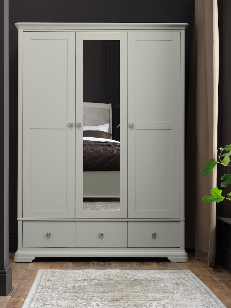 Bentley Designs Blue Grey Alora Triple Wardrobe - Image 1 of 6 Bentley Designs Blue Grey Alora Triple Wardrobe - Image 1 of 6