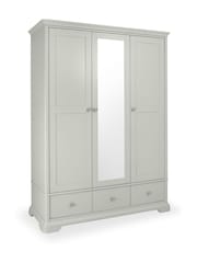 Bentley Designs Blue Grey Alora Triple Wardrobe - Image 2 of 6