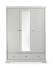 Bentley Designs Blue Grey Alora Triple Wardrobe - Image 3 of 6