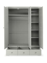 Bentley Designs Blue Grey Alora Triple Wardrobe - Image 4 of 6