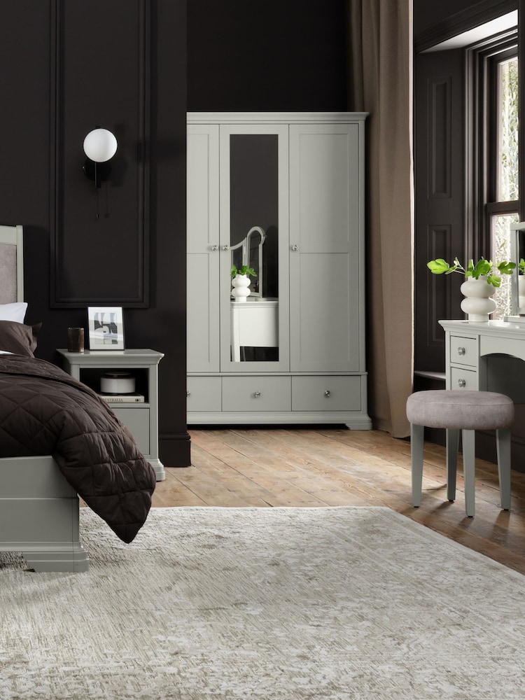 Bentley Designs Blue Grey Alora Triple Wardrobe - Image 6 of 6 Bentley Designs Blue Grey Alora Triple Wardrobe - Image 6 of 6