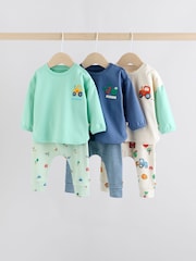 Bright Farm Tops and Leggings 6 Piece Baby Set (0mths-3yrs) - Image 1 of 16