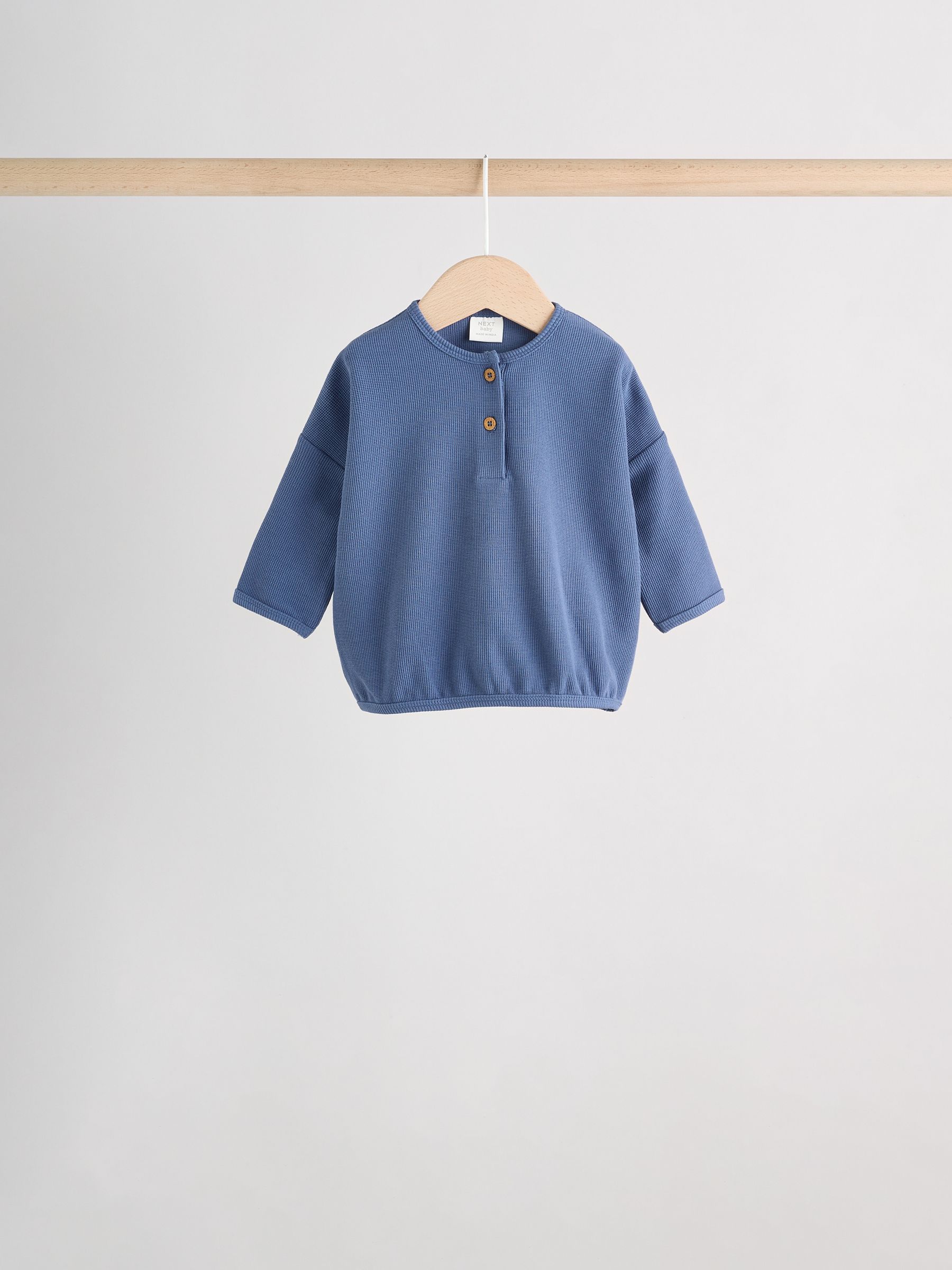 Buy Blue Stripe Baby Long Sleeve T-Shirts 4 Pack (0mths-2yrs) from
