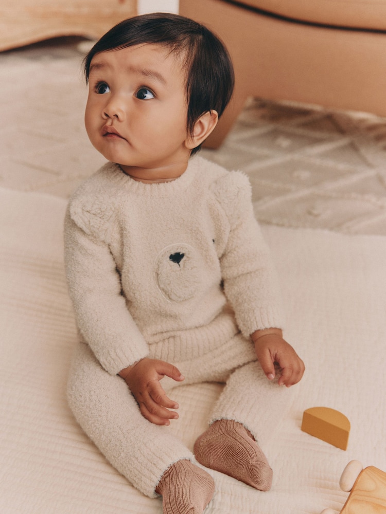 Neutral Bear Baby Knitted Jumper and Leggings Set (0mths-2yrs) - Image 1 of 19