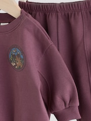 Burgundy Red Bear Baby Sweatshirt and Joggers Set (0mths-2yrs) - Image 10 of 16