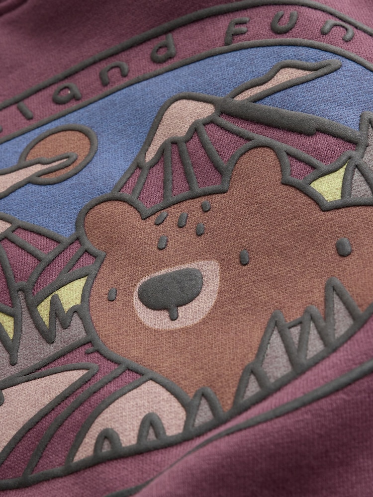 Burgundy Red Bear Baby Sweatshirt and Joggers Set (0mths-2yrs) - Image 16 of 16