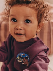 Burgundy Red Bear Baby Sweatshirt and Joggers Set (0mths-2yrs) - Image 3 of 16