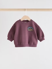 Burgundy Red Bear Baby Sweatshirt and Joggers Set (0mths-2yrs) - Image 7 of 16