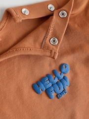 Rust/Blue Stripe Baby Top and Trousers Set (0mths-2yrs) - Image 10 of 10