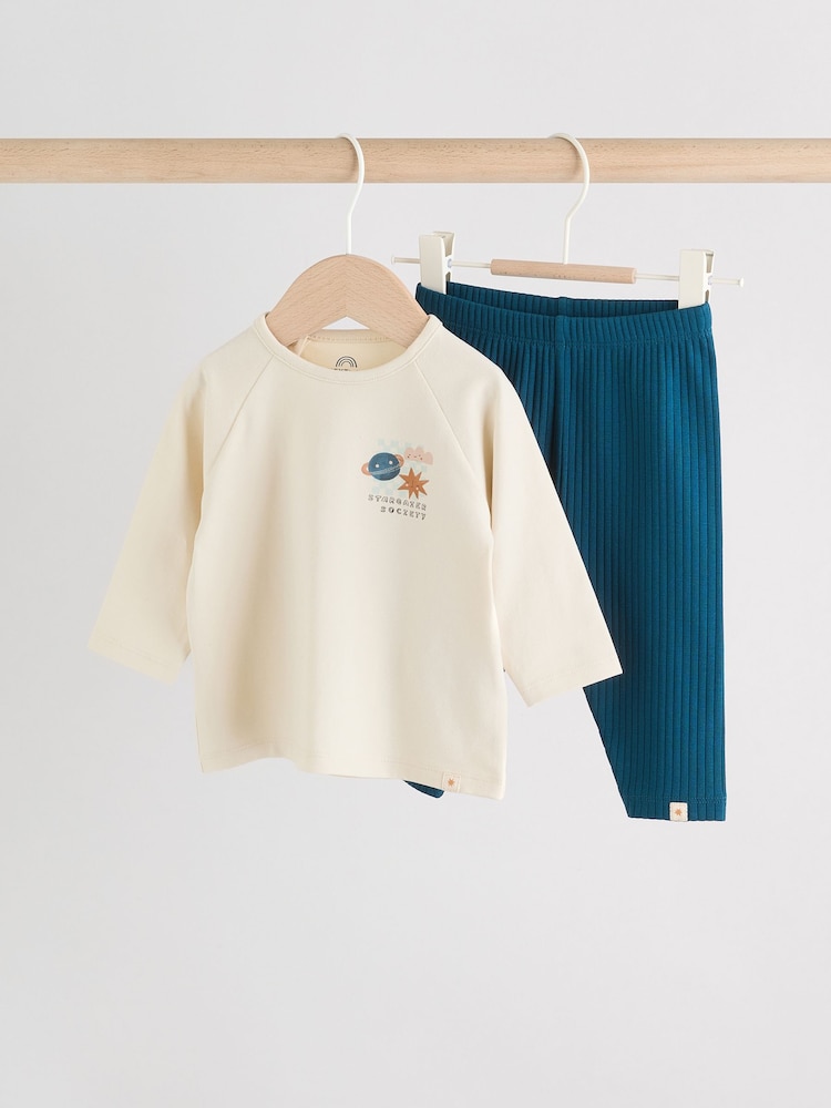 Blue Space Baby Top and Leggings 2 Piece Set (0mths-3yrs) - Image 1 of 14