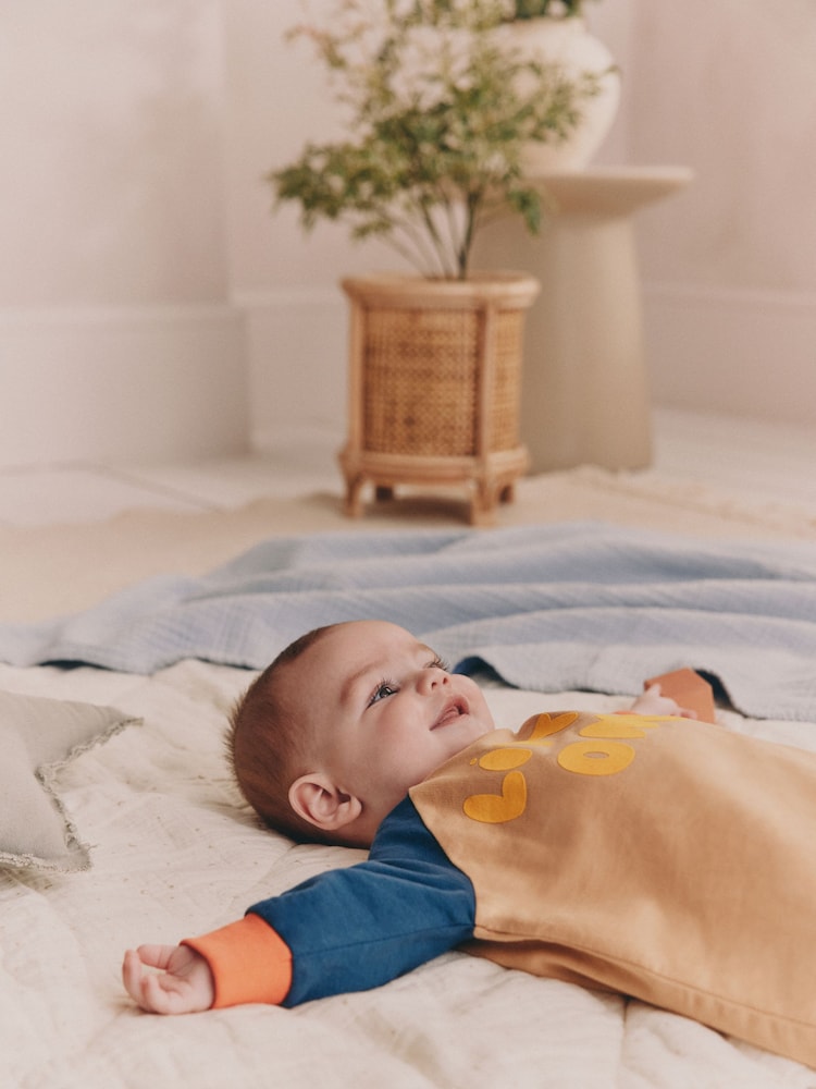 Multi Colourblock Baby Sweat Romper (0mths-3yrs) - Image 2 of 3 Multi Colourblock Baby Sweat Romper (0mths-3yrs) - Image 2 of 3