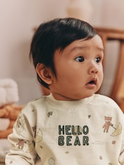 Green Hello Bear Baby Top and Leggings 2 Piece Set (0mths-3yrs) - Image 2 of 2