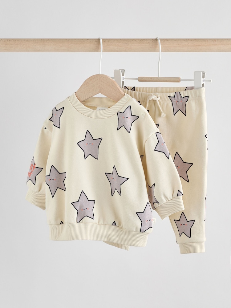 Grey Star Baby Sweatshirt and Joggers Set (0mths-2yrs) - Image 1 of 10
