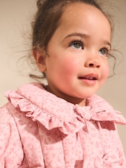Pink Shower Resistant Frill Collar Jacket (3mths-7yrs) - Image 3 of 9