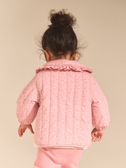Pink Shower Resistant Frill Collar Jacket (3mths-7yrs) - Image 4 of 9