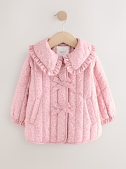 Pink Shower Resistant Frill Collar Jacket (3mths-7yrs) - Image 5 of 9