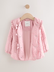 Pink Shower Resistant Frill Collar Jacket (3mths-7yrs) - Image 6 of 9