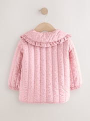 Pink Shower Resistant Frill Collar Jacket (3mths-7yrs) - Image 7 of 9