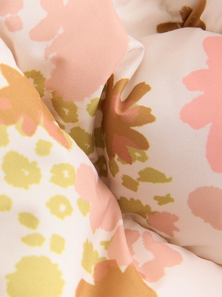 Cream/Pink/Green Shower Resistant Fleece Lined Hooded Padded Coat (3mths-7yrs) - Image 4 of 6