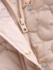Morado lila - Shower Resistant Heart Quilt Coat (3mths-7yrs) - Imagen 9 de 10
