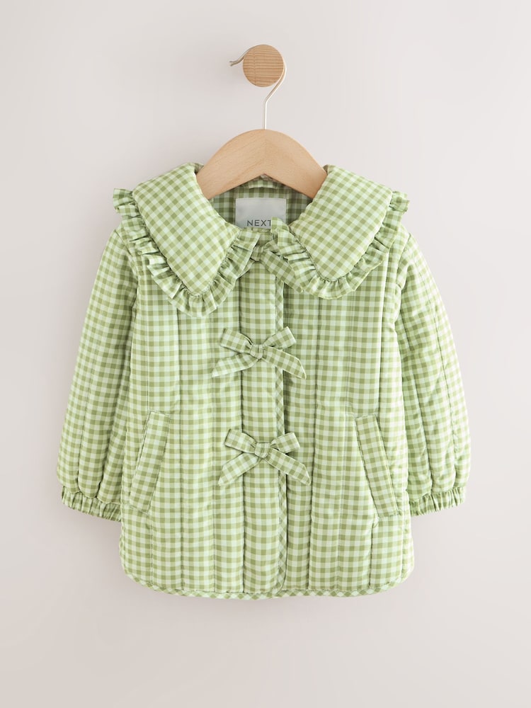 Green Shower Resistant Frill Collar Jacket (3mths-7yrs) - Image 1 of 5 Green Shower Resistant Frill Collar Jacket (3mths-7yrs) - Image 1 of 5