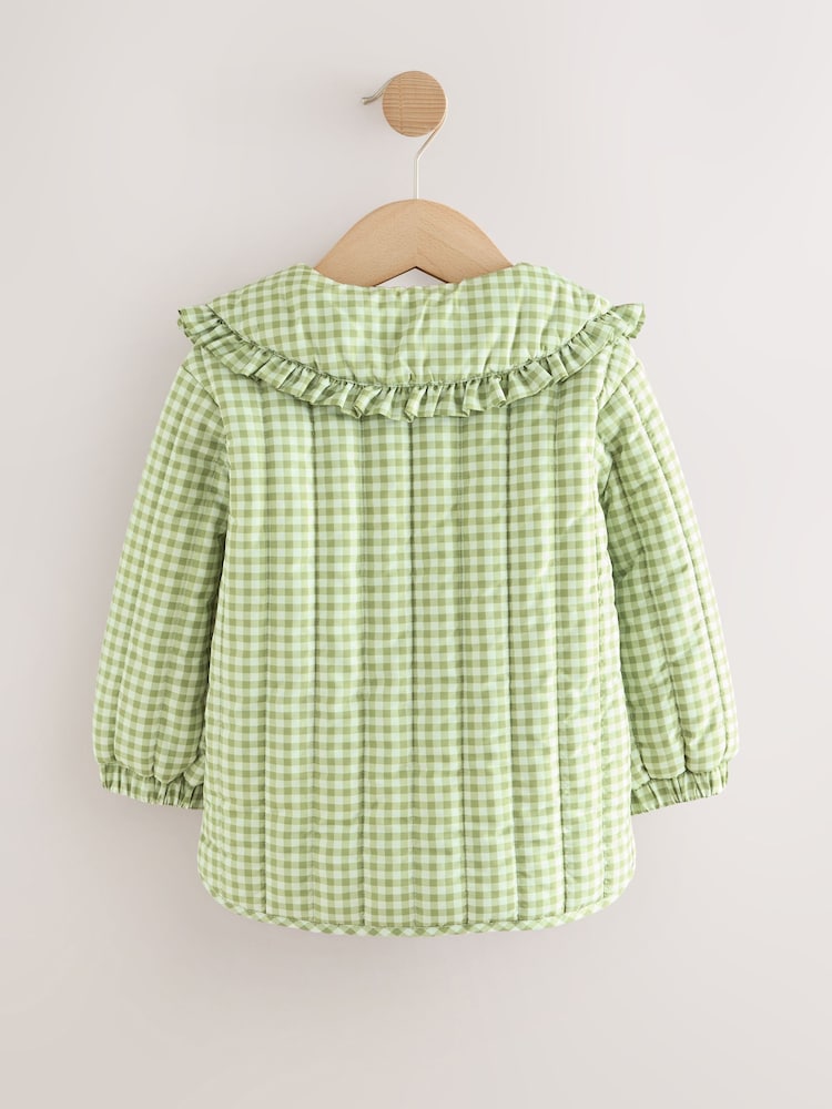 Cu pastel verde - Jachetă cu guler cu volane rezistentă la duș (3luni-7ani) - Image 3 of 5