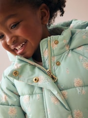 Salbeigrün - Shower Resistant Padded Coat With Frill Hem (3mths-7yrs) - Bild 4 von 11