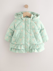 Salbeigrün - Shower Resistant Padded Coat With Frill Hem (3mths-7yrs) - Bild 6 von 11