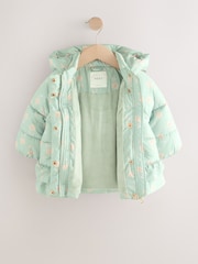 Salbeigrün - Shower Resistant Padded Coat With Frill Hem (3mths-7yrs) - Bild 8 von 11