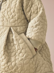 Sage Green Shower Resistant Skirted Quilted Coat (3mths-7yrs) - Image 4 of 9