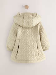 Sage Green Shower Resistant Skirted Quilted Coat (3mths-7yrs) - Image 7 of 9
