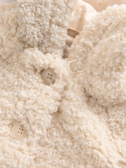 Cream Hooded Borg Jacket (12mths-7yrs) - Image 4 of 5