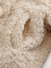 Cream Hooded Borg Jacket (12mths-7yrs) - Image 5 of 5