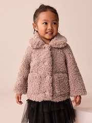 Mink Brown Borg Casual Jacket (12mths-7yrs) - Image 1 of 9
