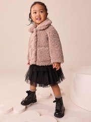 Mink Brown Borg Casual Jacket (12mths-7yrs) - Image 3 of 9
