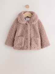 Mink Brown Borg Casual Jacket (12mths-7yrs) - Image 5 of 9