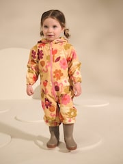 Ochre Yellow Waterproof Printed Puddlesuit (3mths-7yrs) - Image 1 of 9