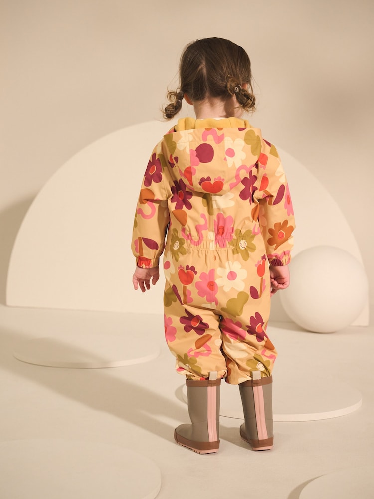 Ochre Yellow Waterproof Printed Puddlesuit (3mths-7yrs) - Image 2 of 9