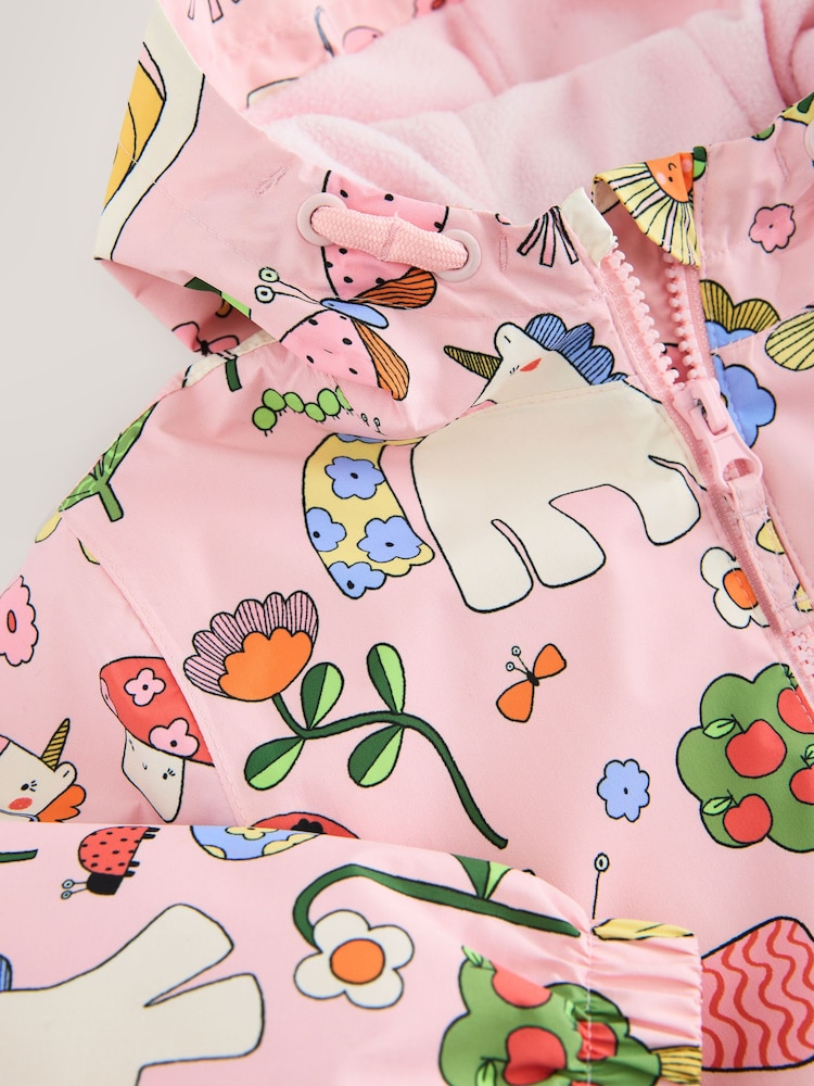 Multi Pink Waterproof Hooded Puddlesuit (3mths-7yrs) - Image 5 of 6