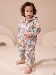 Khaki/Green Waterproof Printed Puddlesuit (3mths-7yrs) - Image 1 of 9
