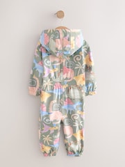 Khaki/Green Waterproof Printed Puddlesuit (3mths-7yrs) - Image 5 of 9