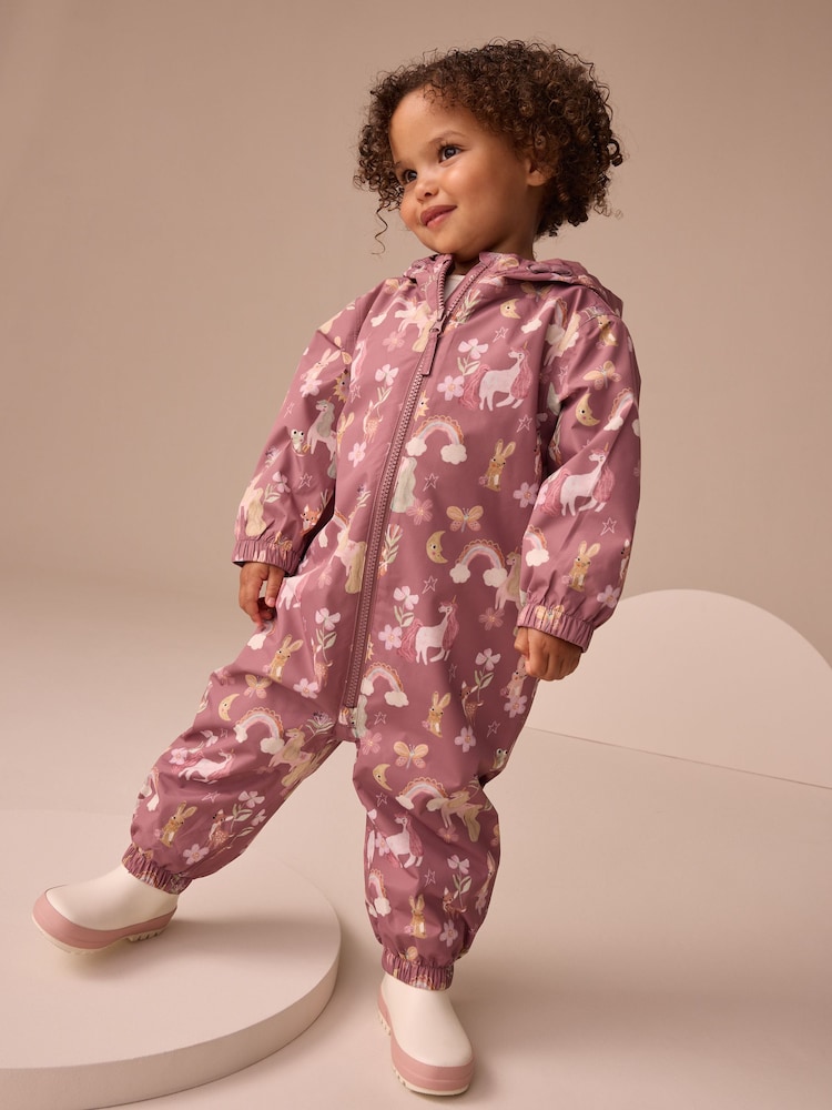 Multi Berry Waterproof Printed Puddlesuit (3mths-7yrs) - Image 1 of 9
