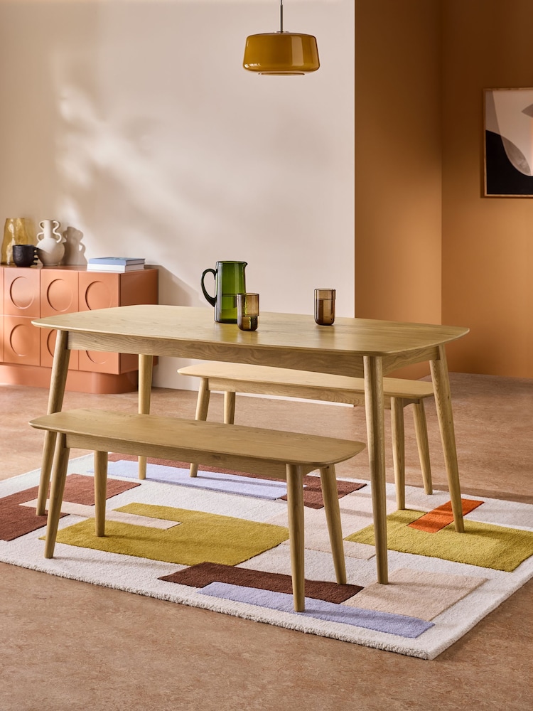 MADE.COM Oak Deauville 6 Seater Dining Bench Set - Image 1 of 6 MADE.COM Oak Deauville 6 Seater Dining Bench Set - Image 1 of 6