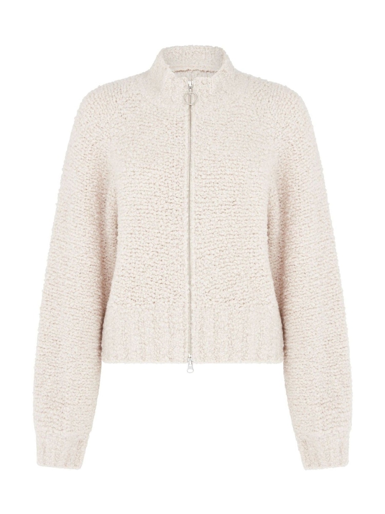 Vivere Lucinda Merino Boucle Zip pletena jopa - Slika 4 iz 4