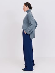 Vivere Grey Oversized Arlo Turtleneck Jumper - Image 2 of 5